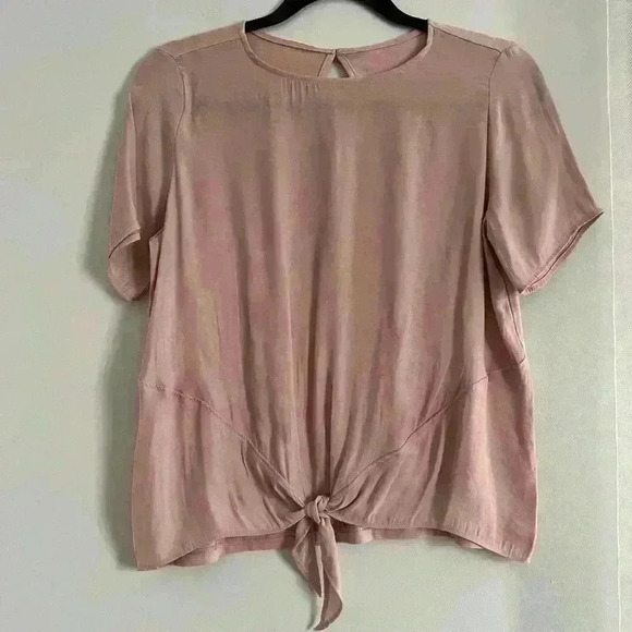 A new day pink front knot tie top - Picture 1 of 4